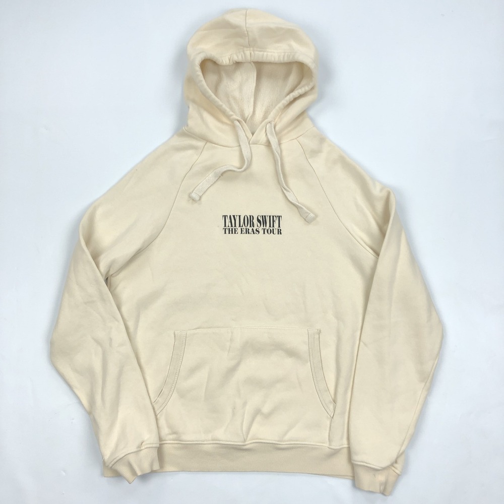Taylor Swift The Eras Tour Hoodie Womens S Oversize Cream Pullover Sweatshirt
